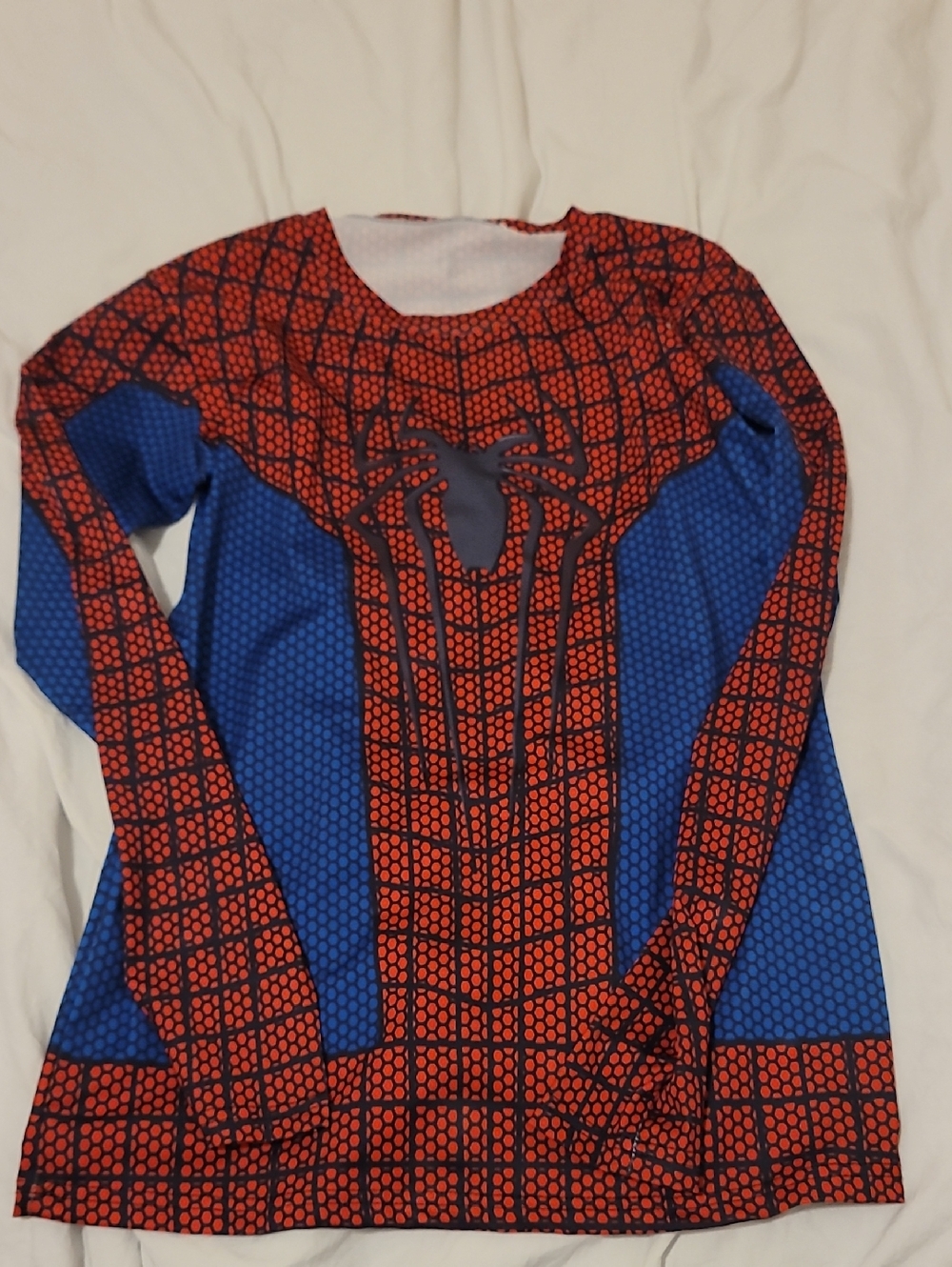 Spider-Man Inspired Red & Blue Graphic Long Sleeve Top